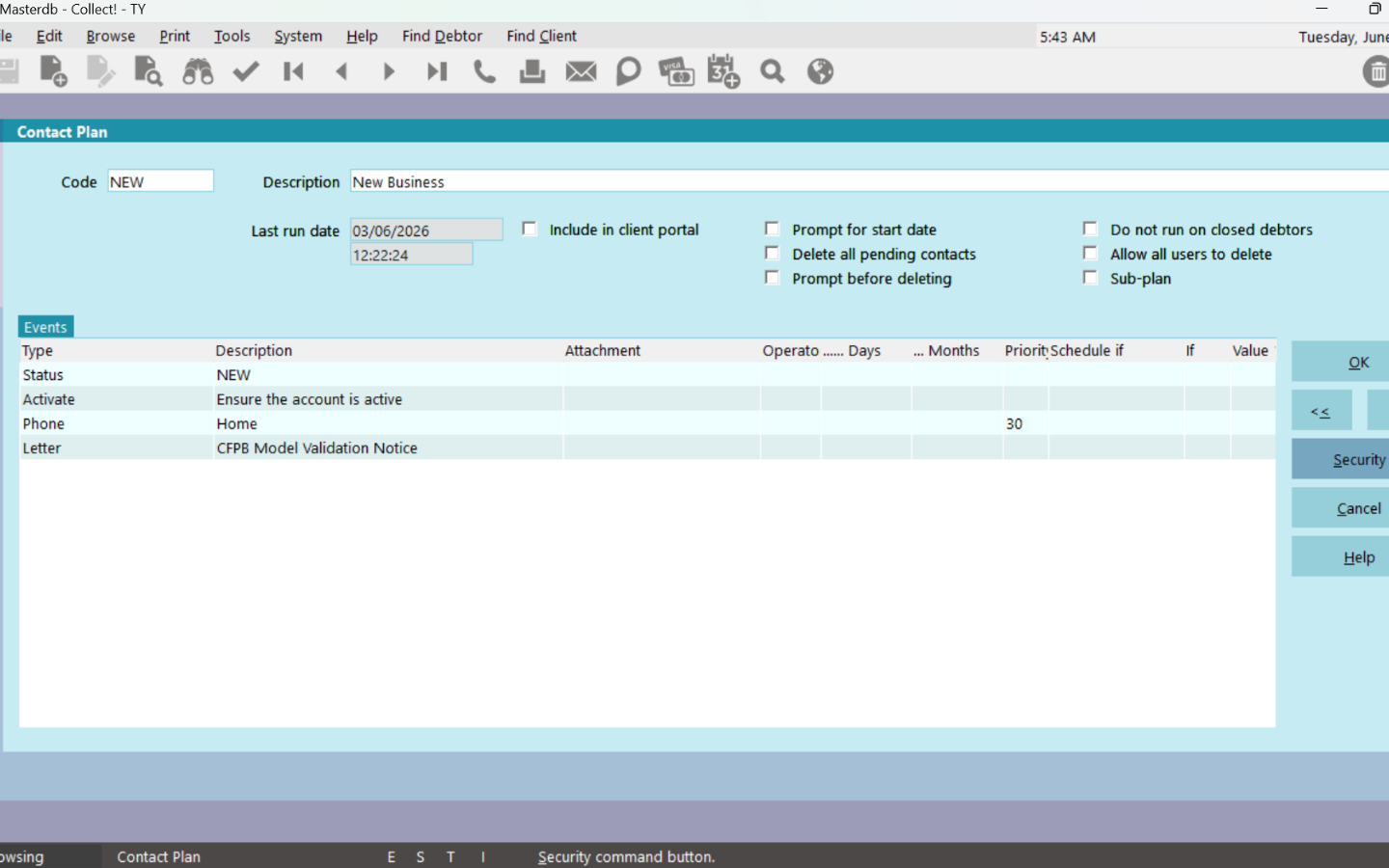 Collect! workflow / action plan builder